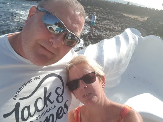 Dougie and Tricia in Lanzarote xmas 2018