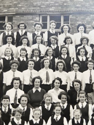 Queen Mary High School 1947. (Joyce is in the middle)