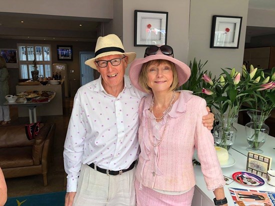 At our Royal Wedding party for Harry and Meghan. May 2018.  From John and Maxine.