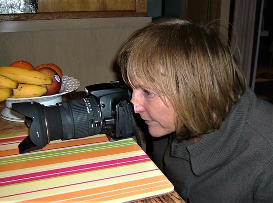 Photographing fruit. October 2007