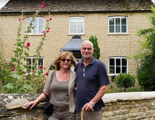 Anne with an old friend in the country