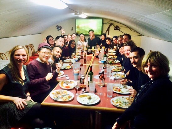 MA Photography 2015 Christmas dinner at a Columbian bar in Elephant and Castle 