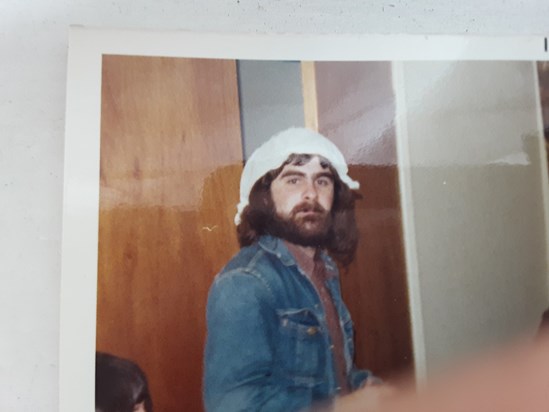 Taken October 19th 1974 - The handkerchief Chris has on his head is a "Monty Python my brain hurts" handkerchief, which he gave to me as it was my birthday, and I still have it to this day - God Bless you Chris very fond memories 