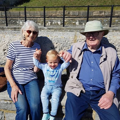 Mum and Dad with Theo 😍