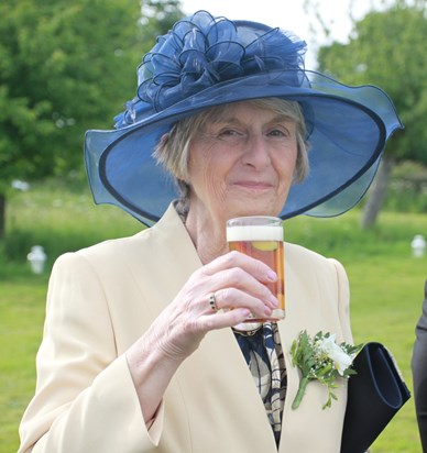 Norma looking gorgeous on James & mines wedding day.