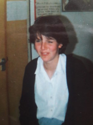 Heather secondary school - Not sure what you're smiling at here Heather but it's got you amused, lots of Love, Chrissie xxx