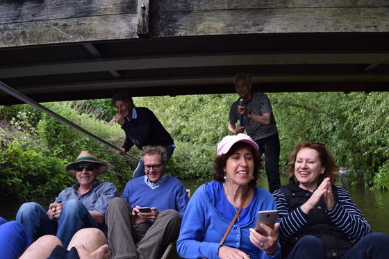 With friends. Punting in Oxford.