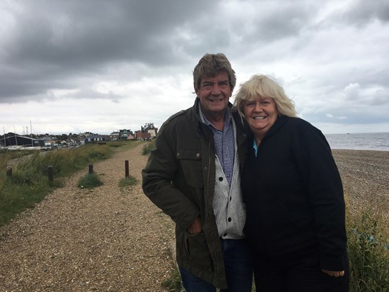 My brother Dennis and I at Aldeburgh, he would always take me out, when I visited xxx