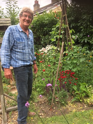 Dad in his garden