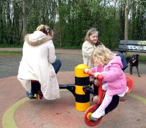 At the park with Kathryn and Georgia