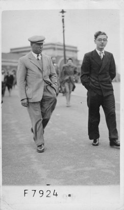 Benjamin Snr and Benny day trip to the seaside - Southend, Essex (1947)