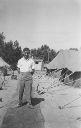 In civvies during National Service - Maida Camp, Fayid, Egypt (1951)