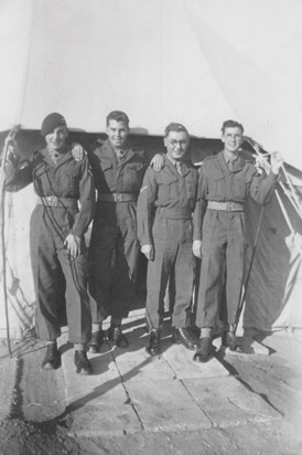 With friends during National Service - Maida Camp, Fayid, Egypt (1951)