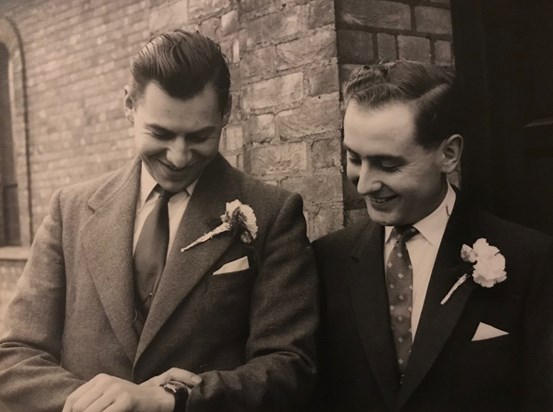 Waiting at the church - St Laurence Church, Barkingside (28th April 1958)