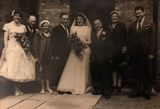 Wedding party - St Laurence, Barkingside (28th April 1958)