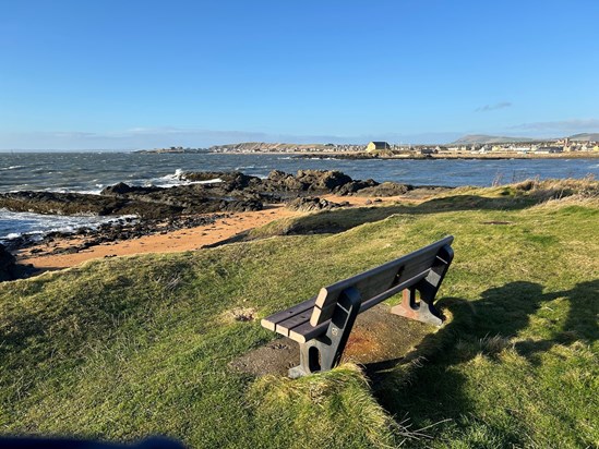 Callum’s bench at Ruby Bay, Elie - 24th November 2024