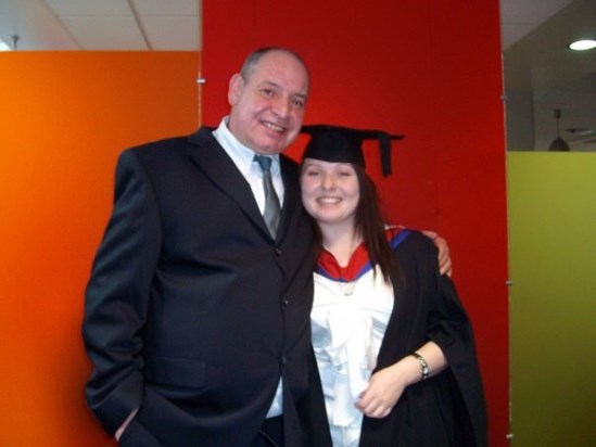 Natalie's graduation proud Dad with daughter xx