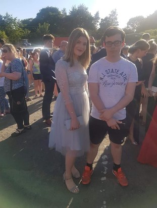 Ben with Lucy at school prom