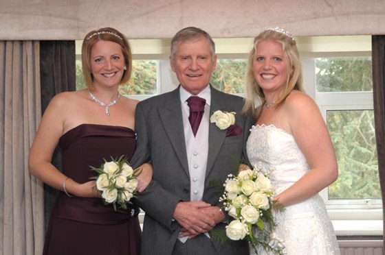 Daddy in 2009 with both his daughters