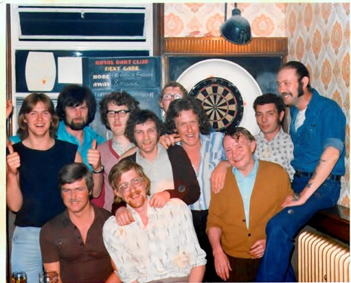 Our good mate John Bradley,and the Royal Darts Team about 1980/82