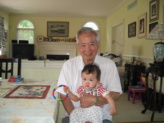 2004 July -- Dad visiting Justin (1 year old)