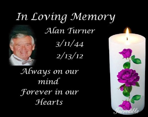 Another year without you ?? Your always in my heart Alan xx Loving You Always Forgetting You NEVER xx Your Ever Loving Wife Christine xx