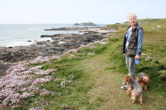 With Jake & Bonnie at Godrevy Point.