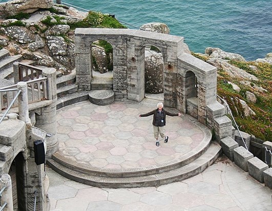 On stage at the Minack Theatre - just for me!
