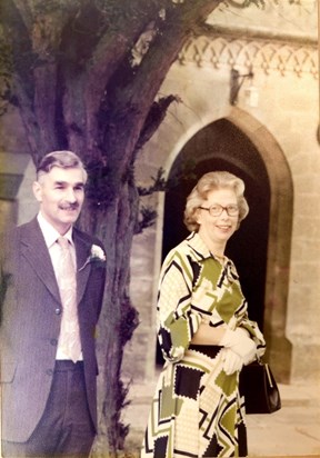 Nigel and Marian at Neil and Alison's wedding in 1976 from Robin and Tim's photo albums. x