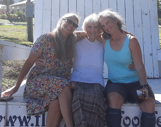 Stephanie, Pat and Chandra in Apalachicola, FL (October 2019)