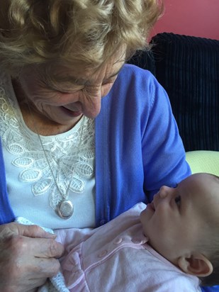 May with her great-grandaughter Olivia - Oct 2015