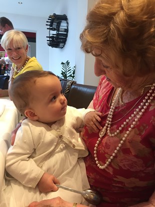 May with her great-grandaughter Olivia and daughter-in-law Ann - June 2016