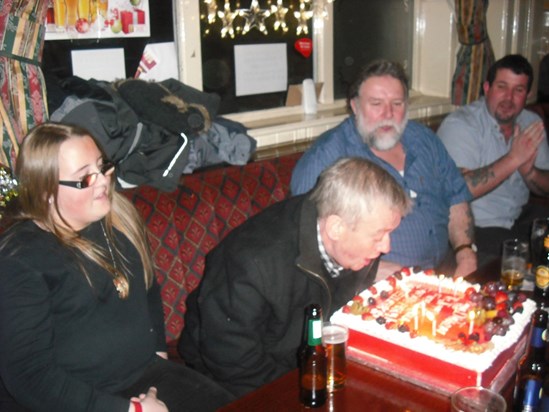 The travellers got jimmy a sugar free birthday cake 