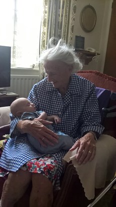 Nan With Jacob Machin (Great Grandson)