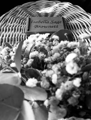 Isabella’s coffin as we drove her to Mortlake Crematorium (22/07/2021)