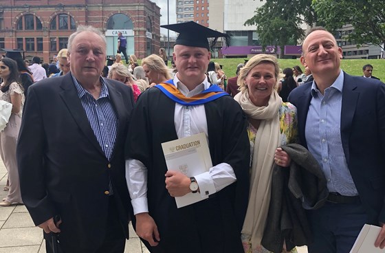 A very proud Grandad at Frazer graduation - Leeds 2019