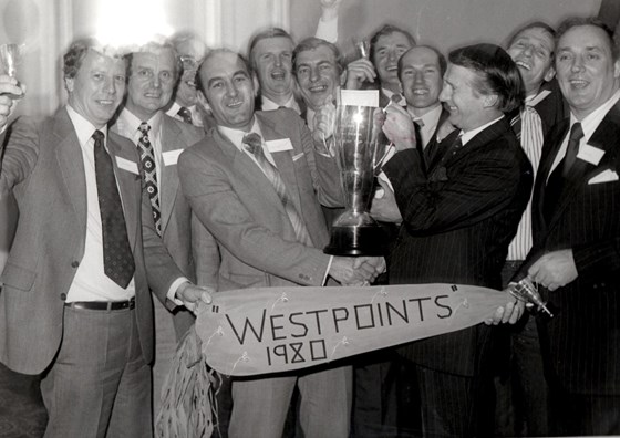 Mike winning Gallaher's "Top Management Team" in 1980