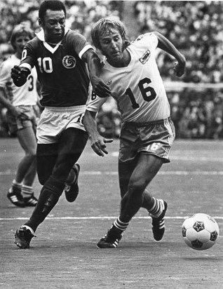 Adrian and Pele at Soccer Bowl 77