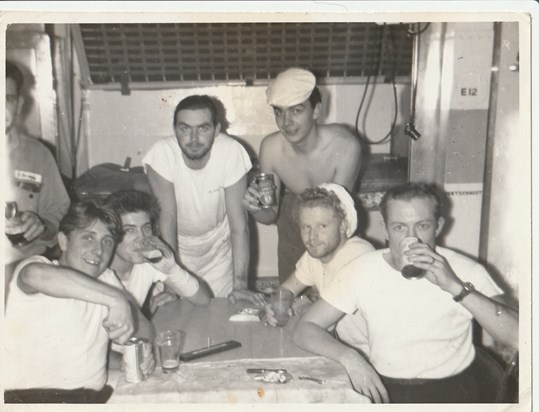 Dad (2nd right) with HMS OWEN Shipmates 1961