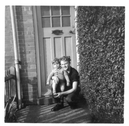 Uncle Dick with his nephew Kenny, 1954ish