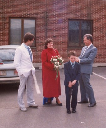 Bill, Shani, Chris & Dad   Shani wedding