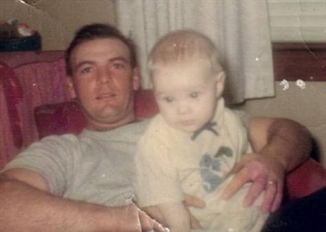 Tenny and Vicki as a baby. 1968  He loved his children