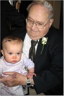 Grampy and one of his great-granddaughters Adria (2007)