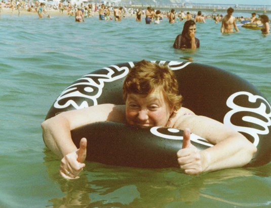 Church outing, Bournemouth, July 1990. 