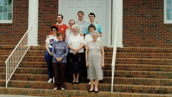 Easley Baptist Church May 1991. The team from Tyndale