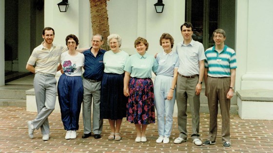Easley May 1991. The team at the Senators house in Columbia South Carolina
