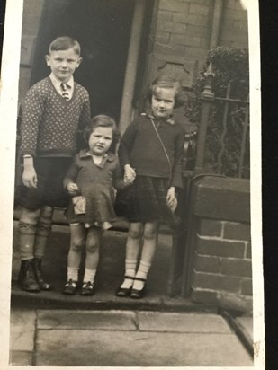 With brother John, & sister Margaret