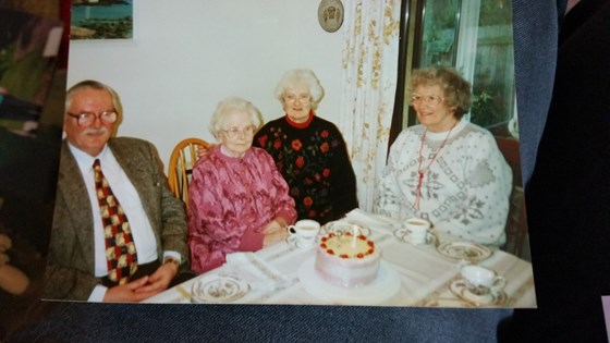 John Margaret and Joan together  with their mum (nanna)