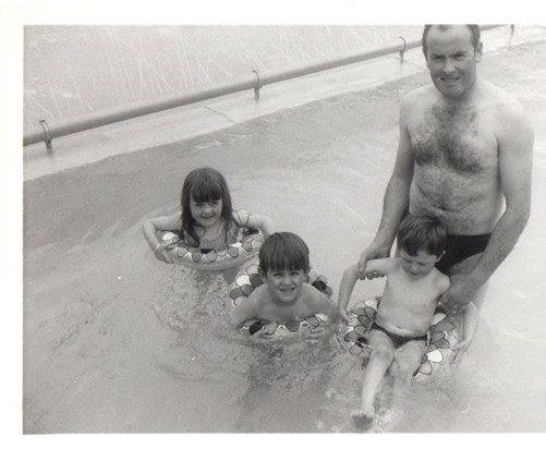 In the pool