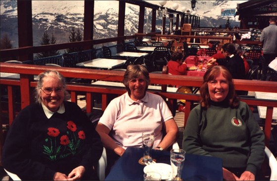 Margaret on holiday in France with her sisters
